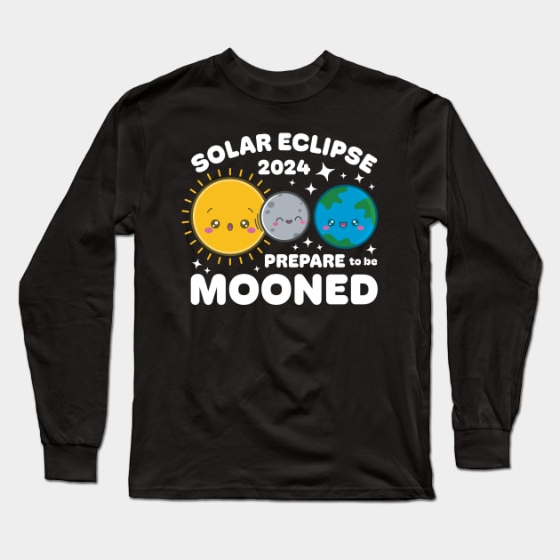 Prepare To Be Mooned Long Sleeve T-Shirt by Meggie Nic